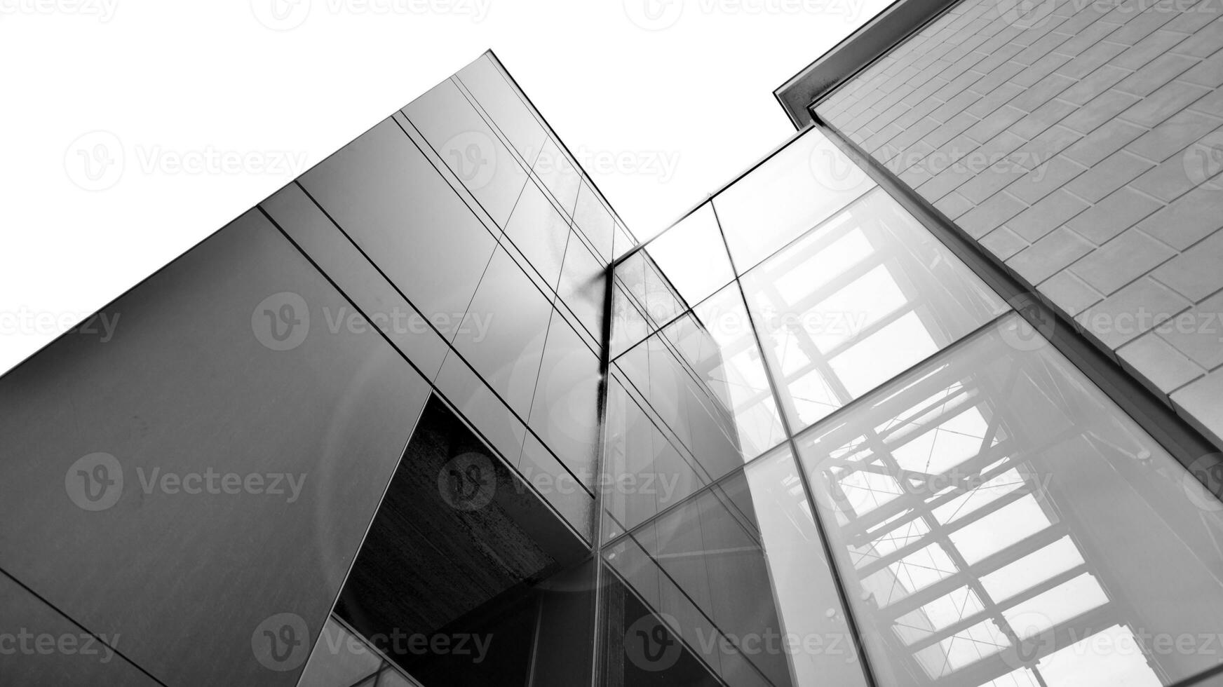 Abstract reflection of modern city glass facades. Modern office 