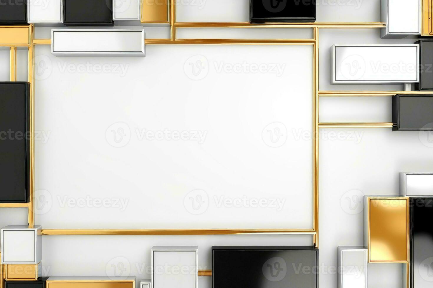 Abstract high tech white border, futuristic technology background, Generative AI photo
