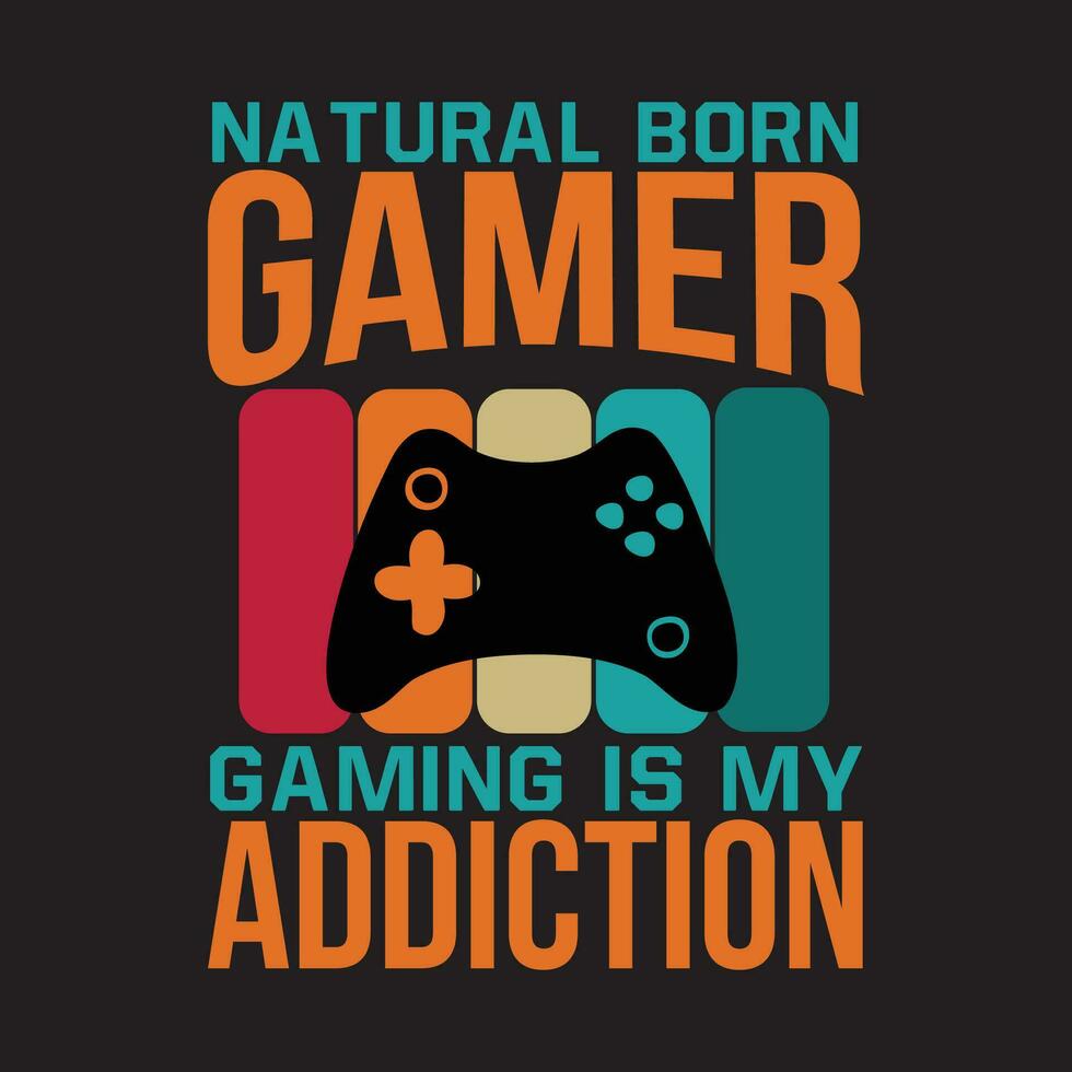 Free gaming t shirt design vector