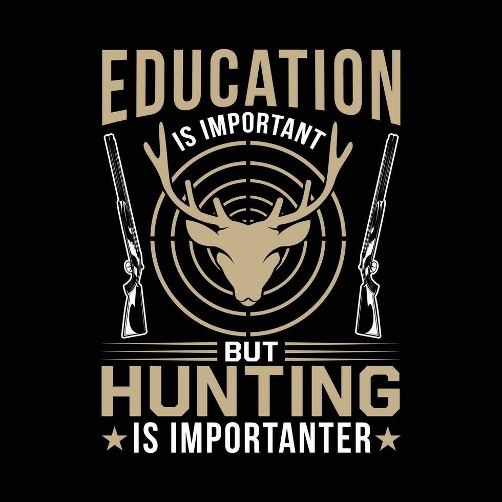 Free Hunting t shirt design vector