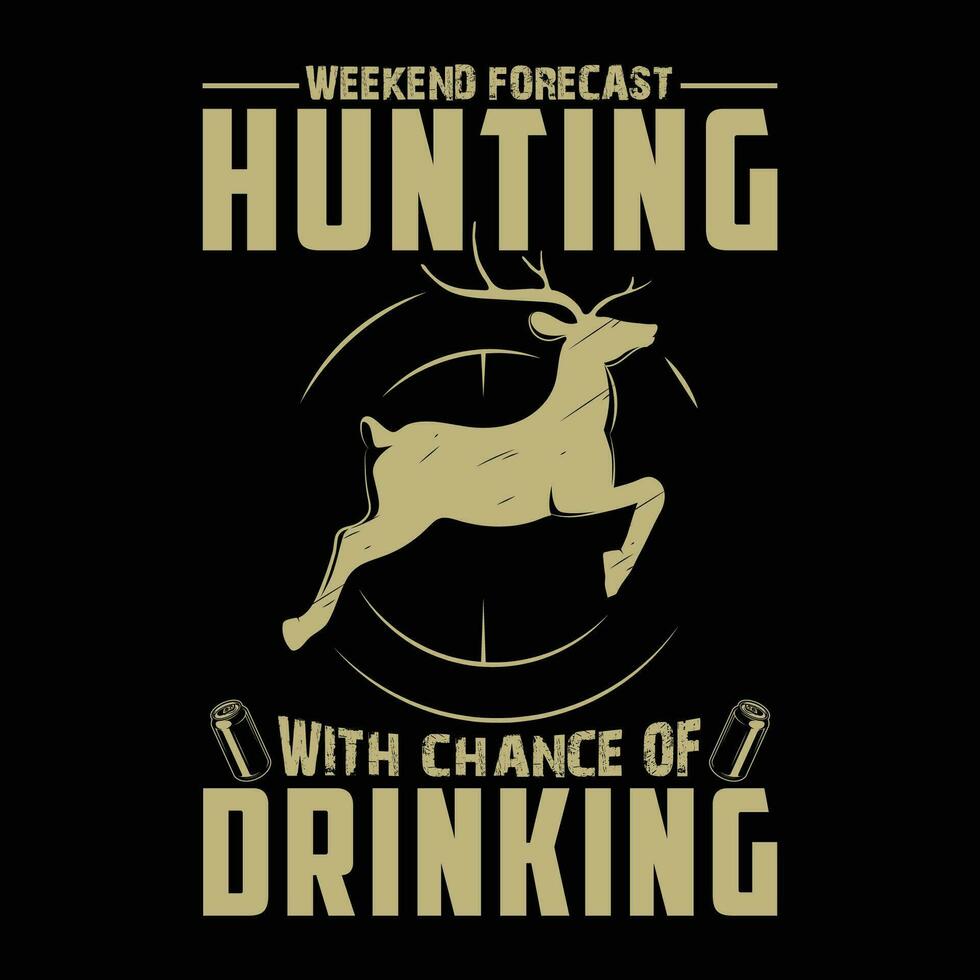 Free Hunting t shirt design vector