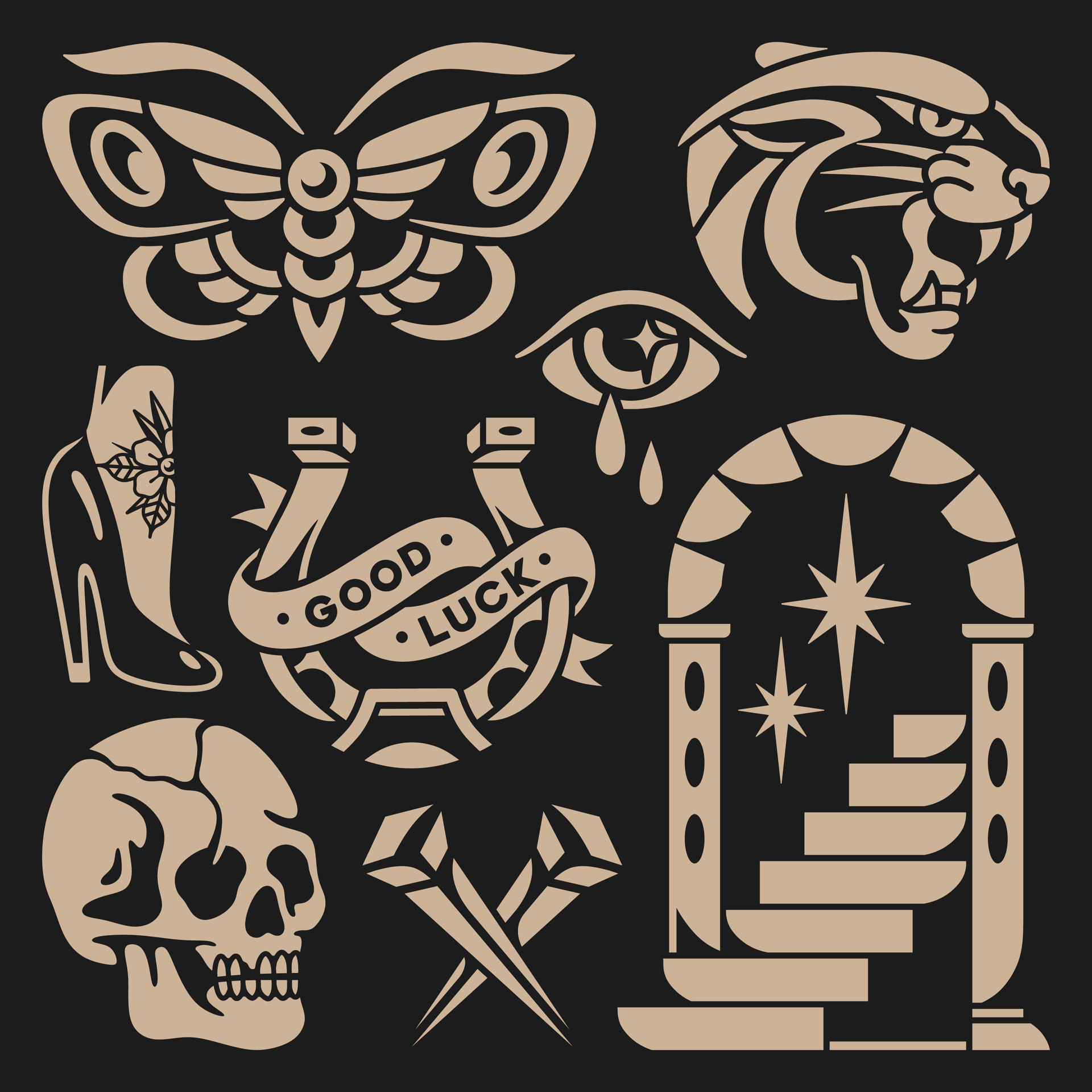 Traditional tattoo vector design 33831824 Vector Art at Vecteezy