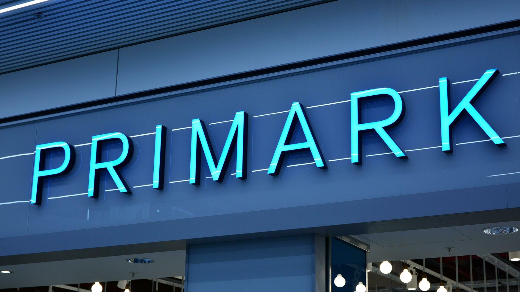 Warsaw, Poland. 1 September 2020. Sign Primark. Company signboard Primark. photo