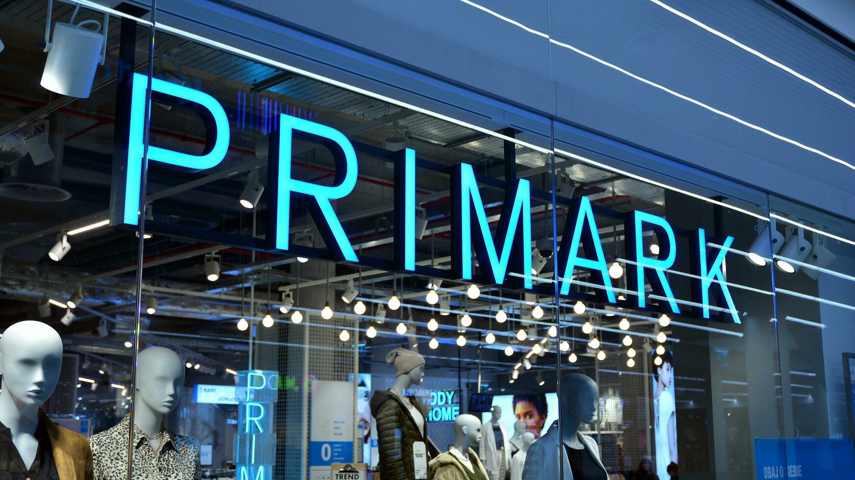 Warsaw, Poland. 1 September 2020. Sign Primark. Company signboard Primark. photo