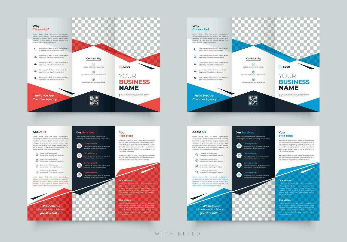 Trifold Brochure Layout Design vector