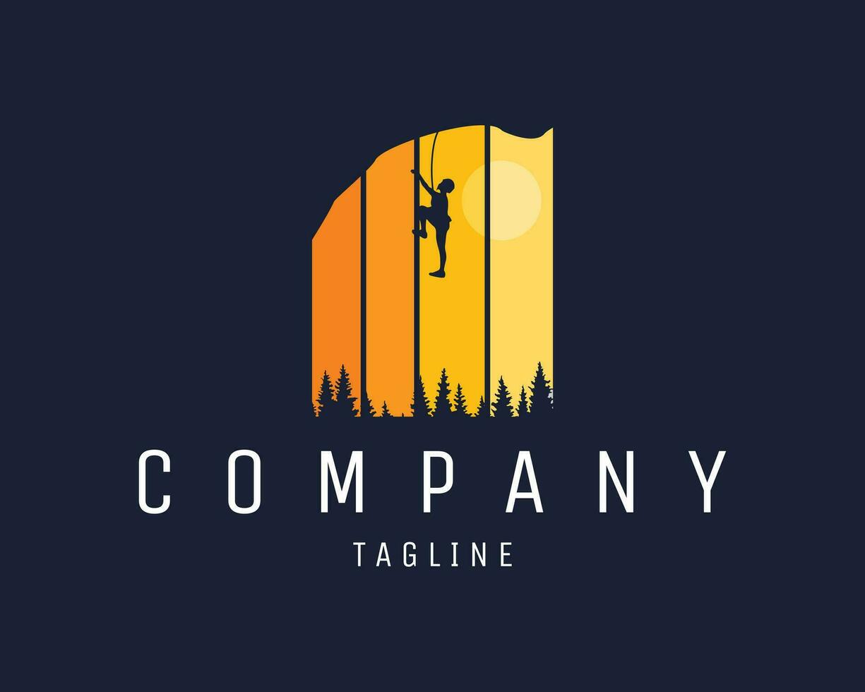 Mountain climber. simple vector design. isolated logo, badge, emblem, icon, sticker design. available in eps 10