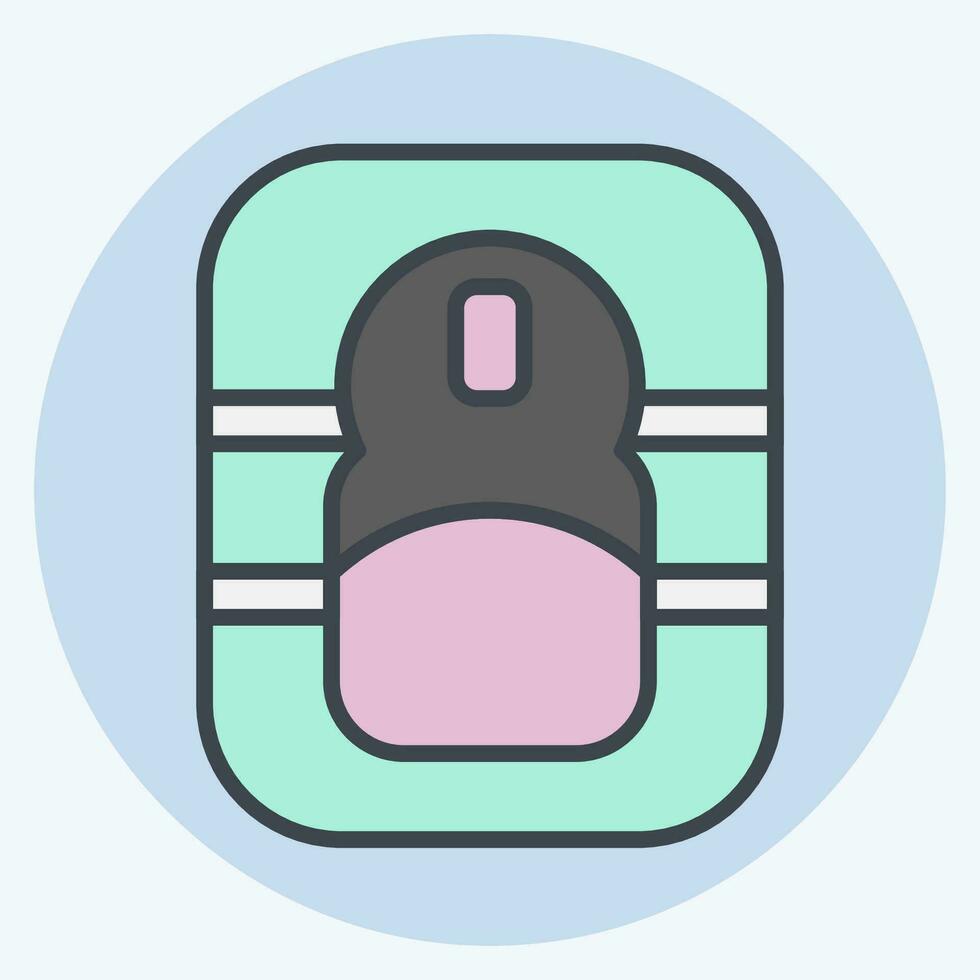 Icon Mouse Pad. related to Computer symbol. color mate style. simple design editable. simple illustration vector