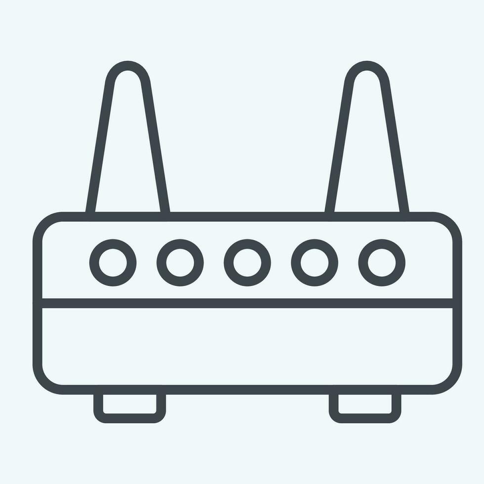 Icon Modem. related to Computer symbol. line style. simple design editable. simple illustration vector