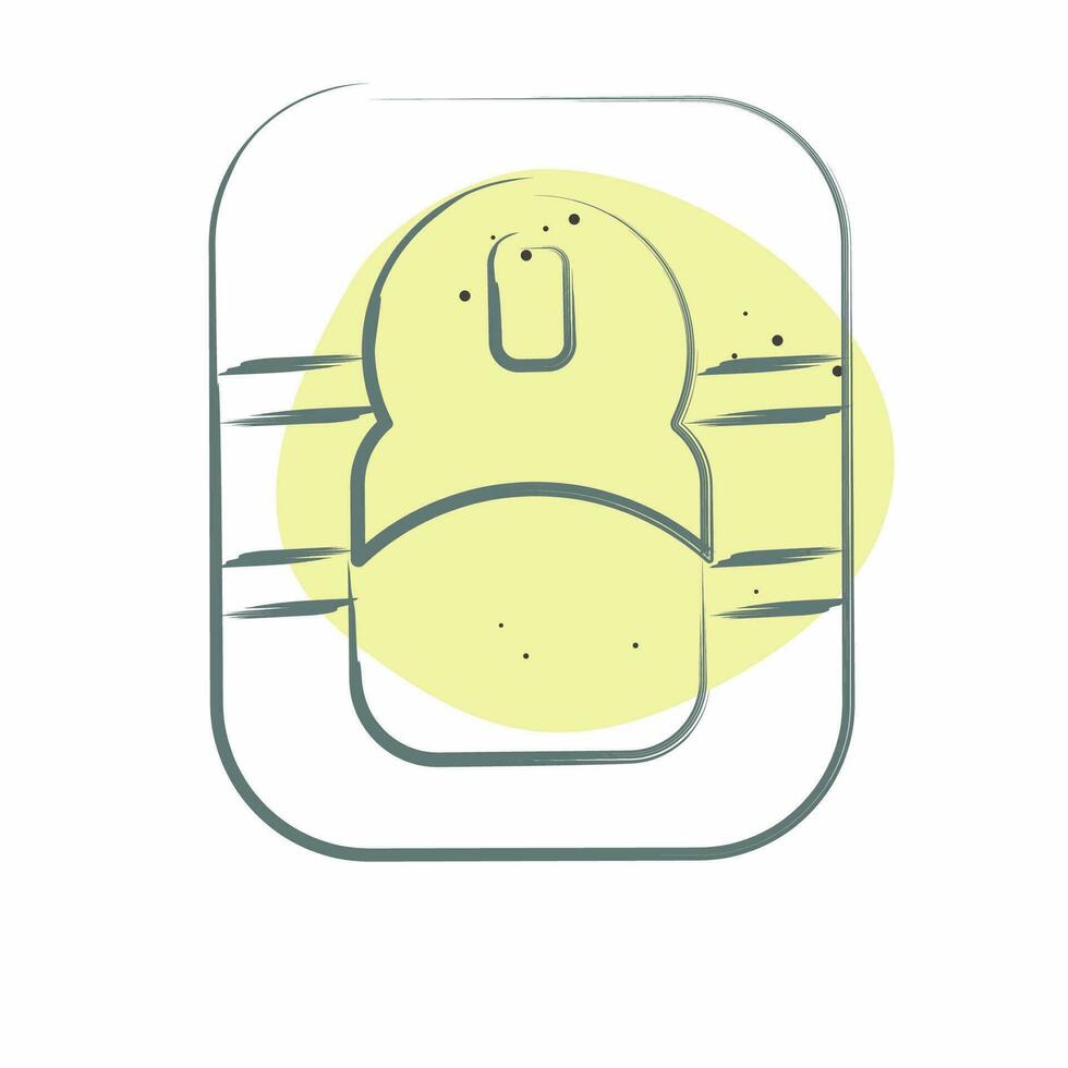 Icon Mouse Pad. related to Computer symbol. Color Spot Style. simple design editable. simple illustration vector