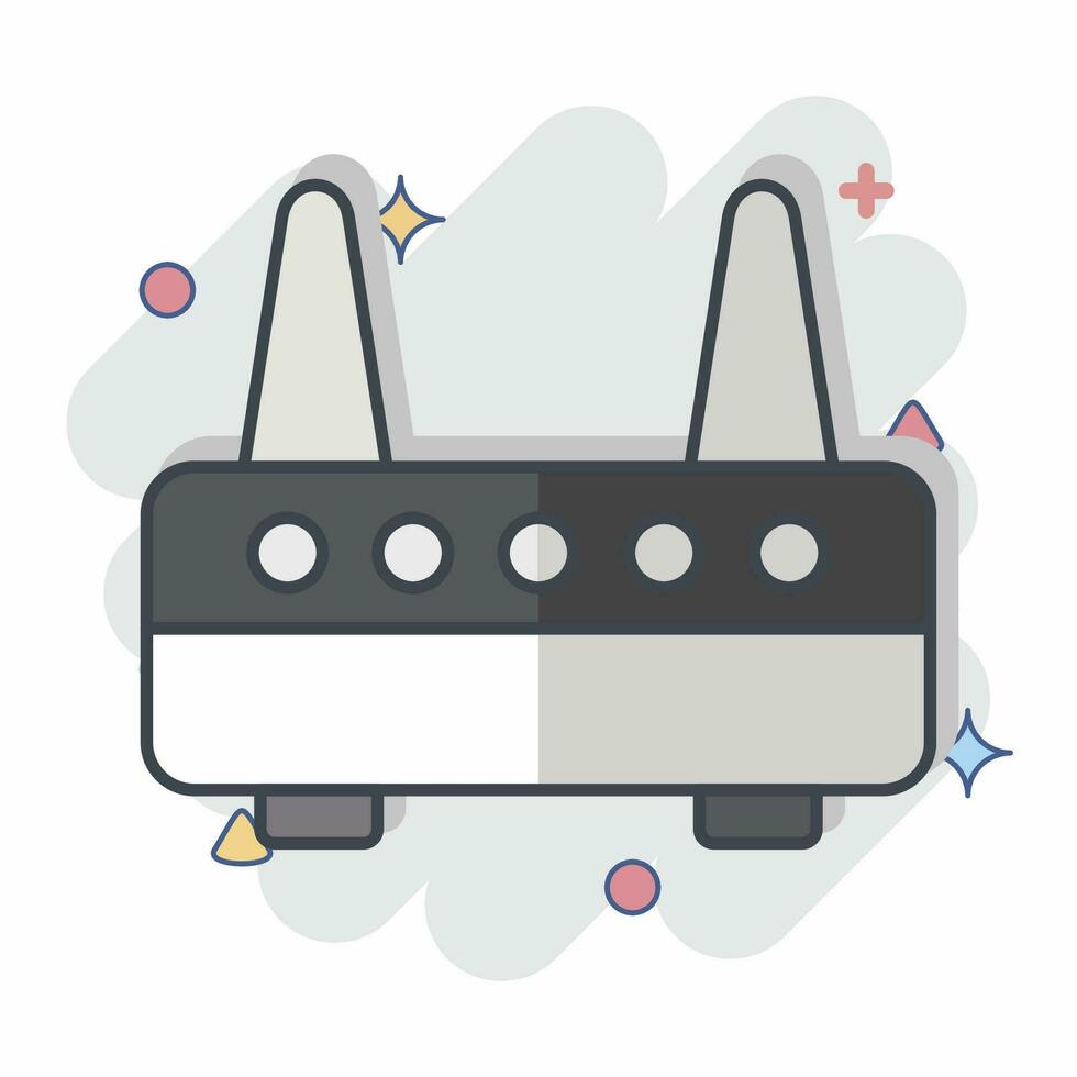 Icon Modem. related to Computer symbol. comic style. simple design editable. simple illustration vector