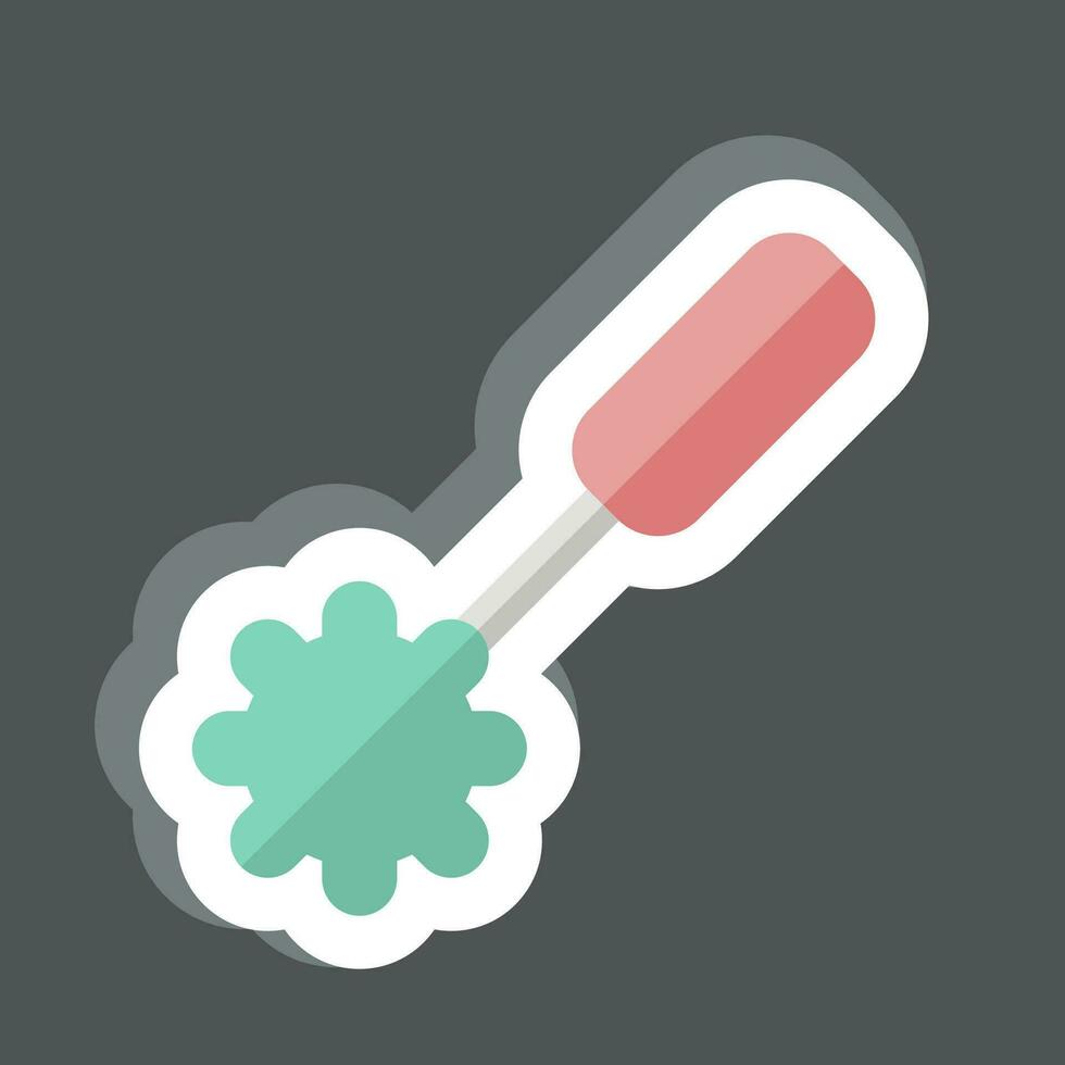 Sticker Toilet Brush 2. related to Cleaning symbol. simple design editable. simple illustration vector