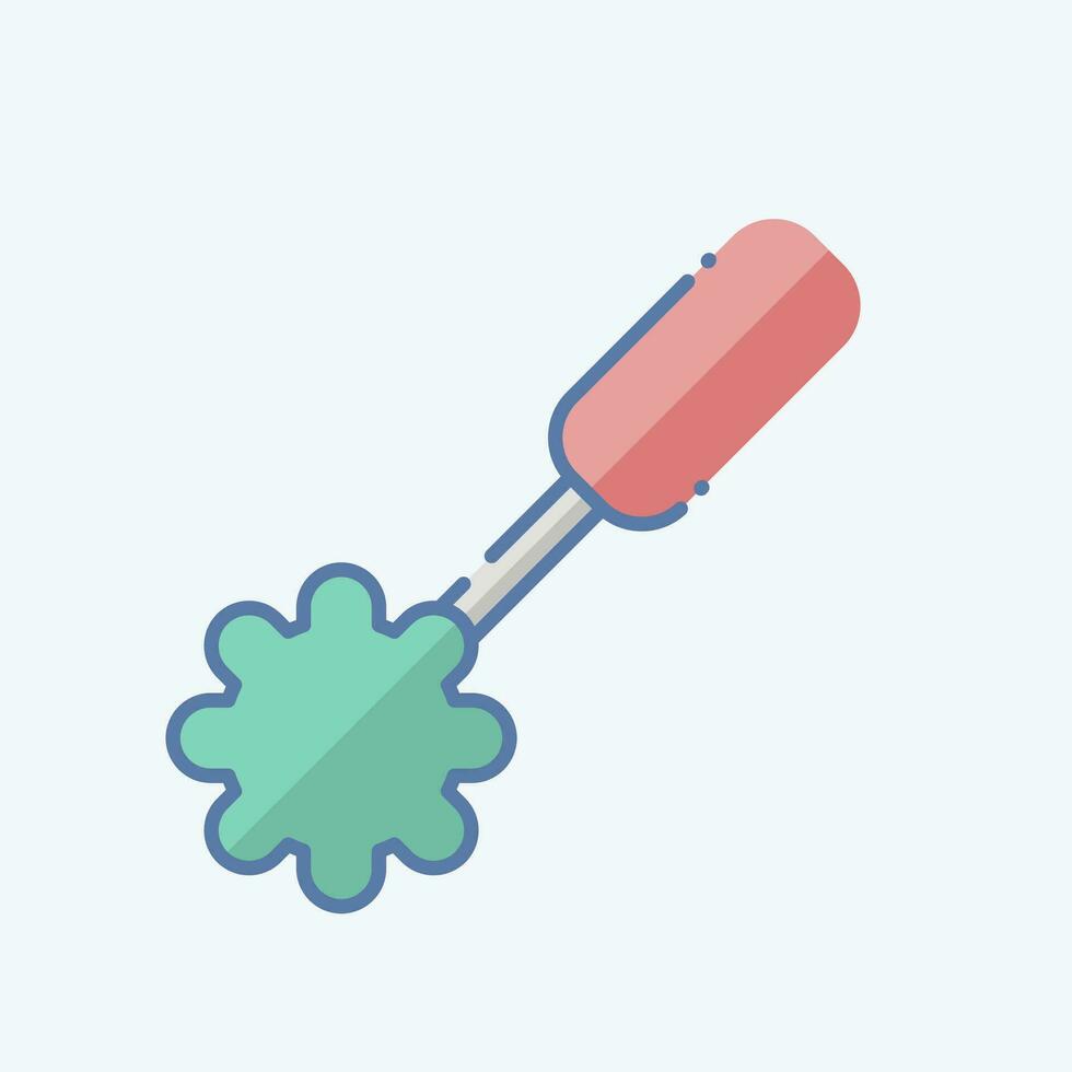 Icon Toilet Brush 2. related to Cleaning symbol. doodle style. simple design editable. simple illustration vector