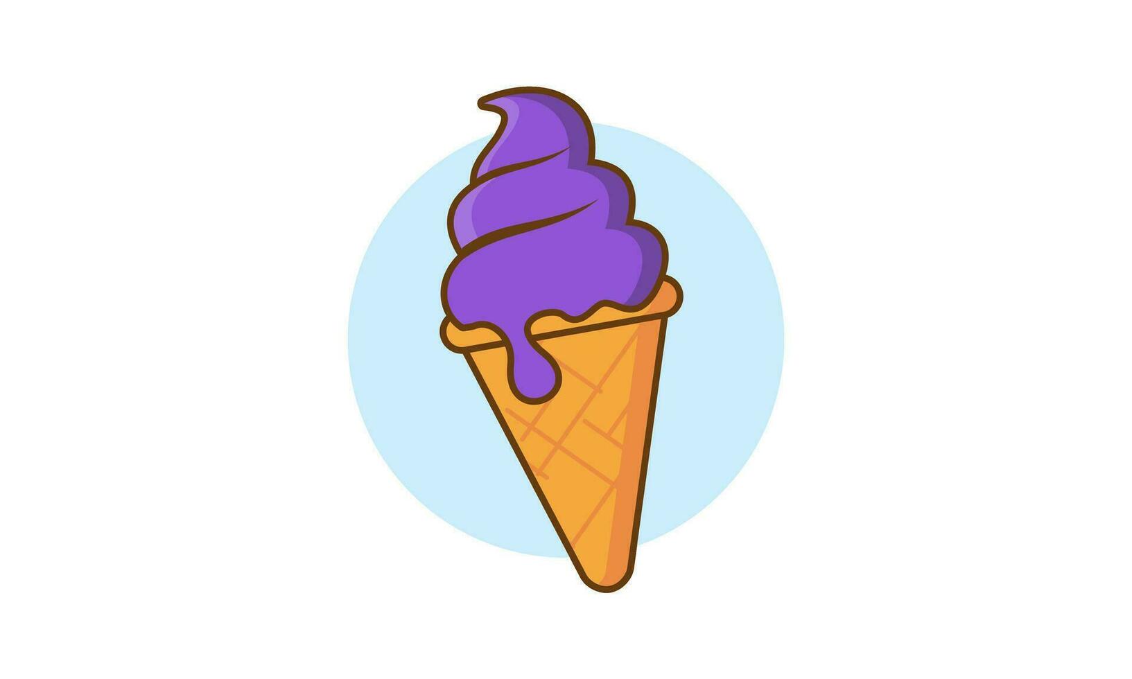 hielo crema logo icono vector