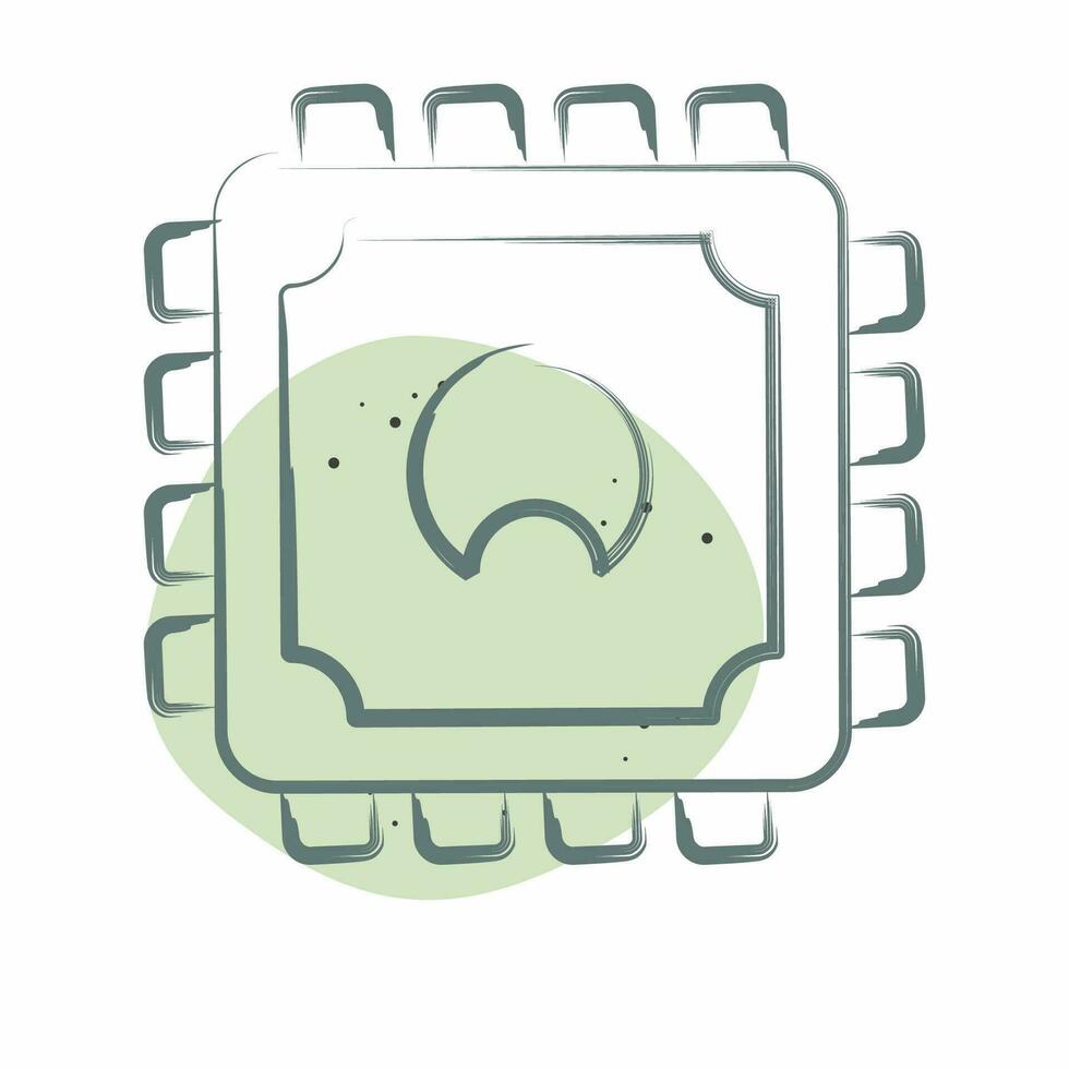 Icon Cpu. related to Computer symbol. Color Spot Style. simple design editable. simple illustration vector