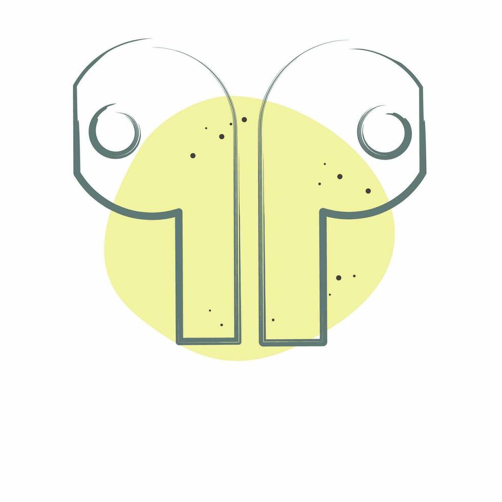 Icon Earbuds. related to Computer symbol. Color Spot Style. simple design editable. simple illustration vector