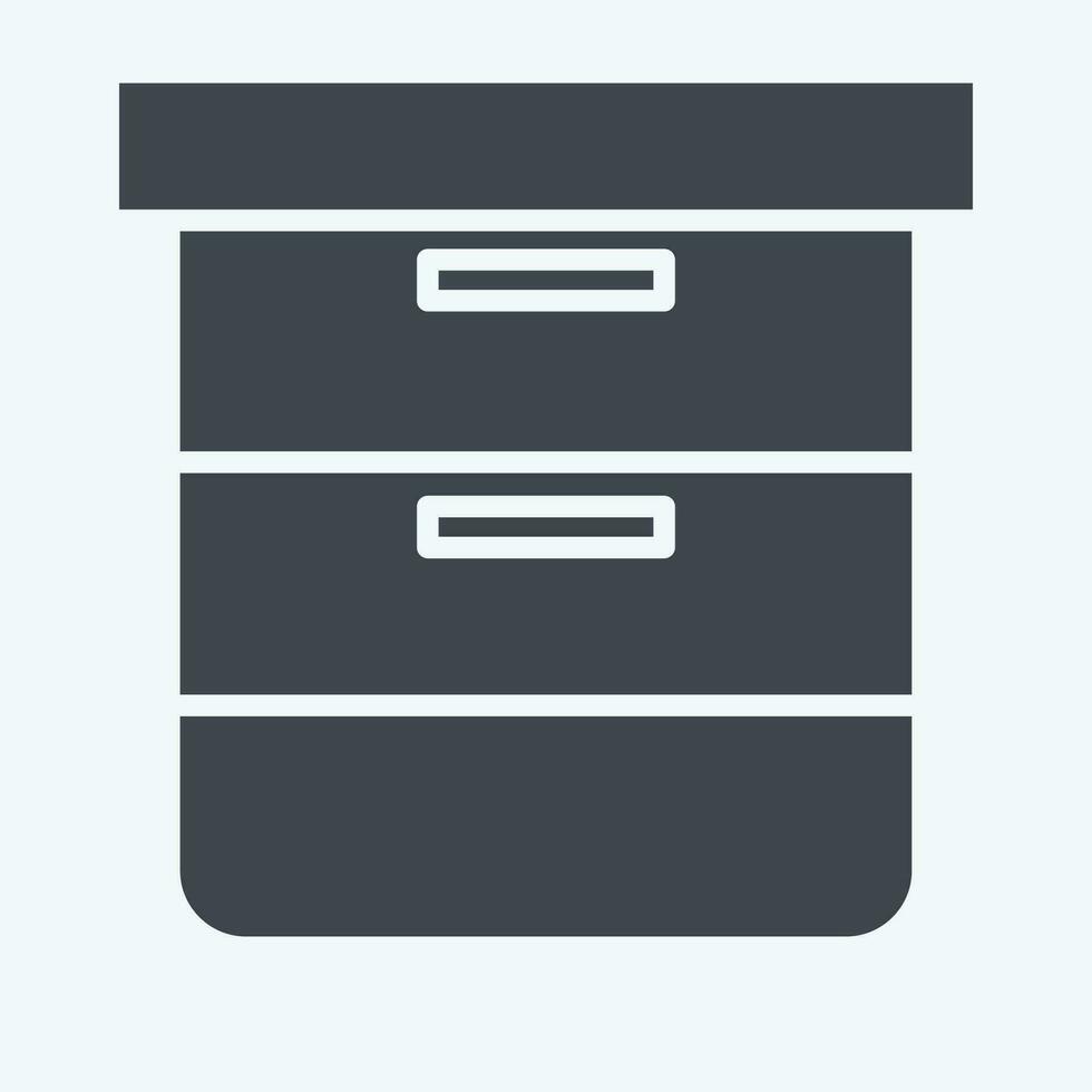 Icon Cabinet. related to Computer symbol. glyph style. simple design editable. simple illustration vector
