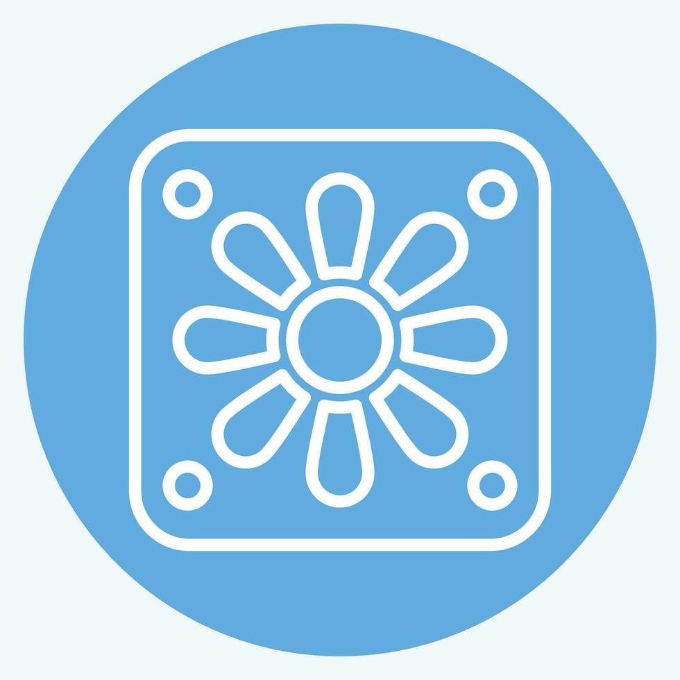 Icon Cooler. related to Computer symbol. blue eyes style. simple design editable. simple illustration vector