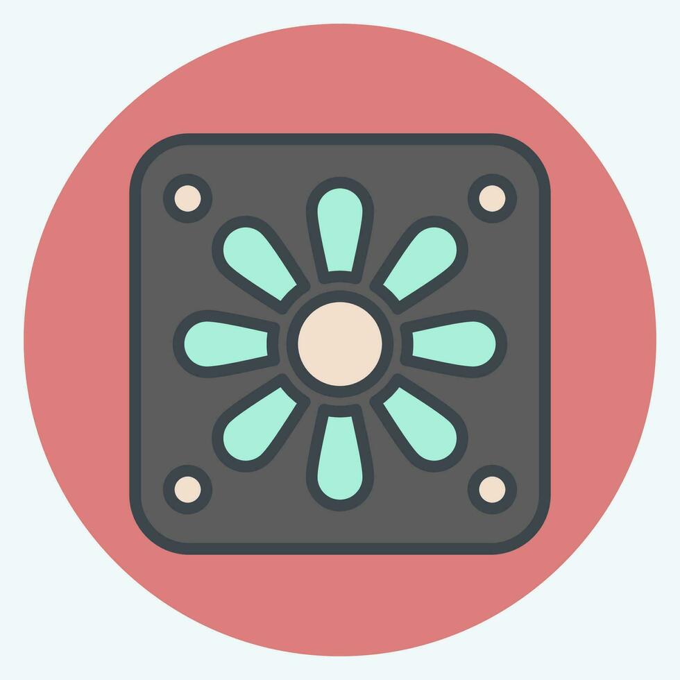 Icon Cooler. related to Computer symbol. color mate style. simple design editable. simple illustration vector