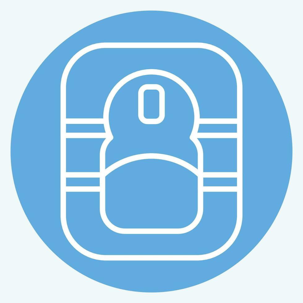 Icon Mouse Pad. related to Computer symbol. blue eyes style. simple design editable. simple illustration vector