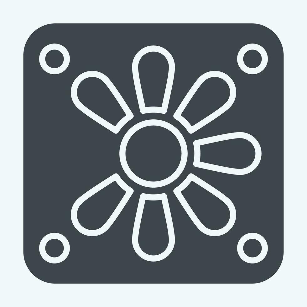Icon Cooler. related to Computer symbol. glyph style. simple design editable. simple illustration vector