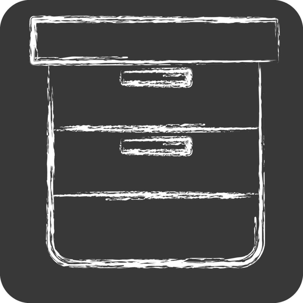 Icon Cabinet. related to Computer symbol. chalk Style. simple design editable. simple illustration vector