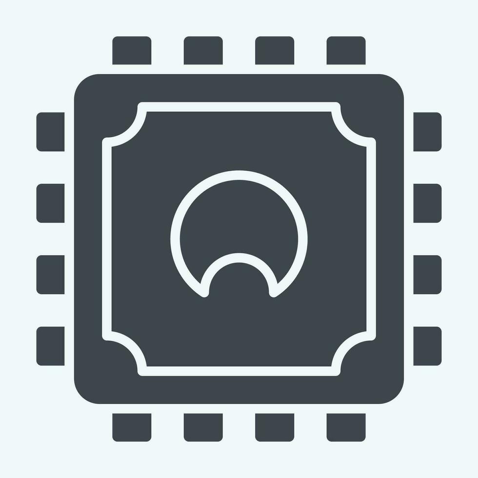Icon Cpu. related to Computer symbol. glyph style. simple design editable. simple illustration vector