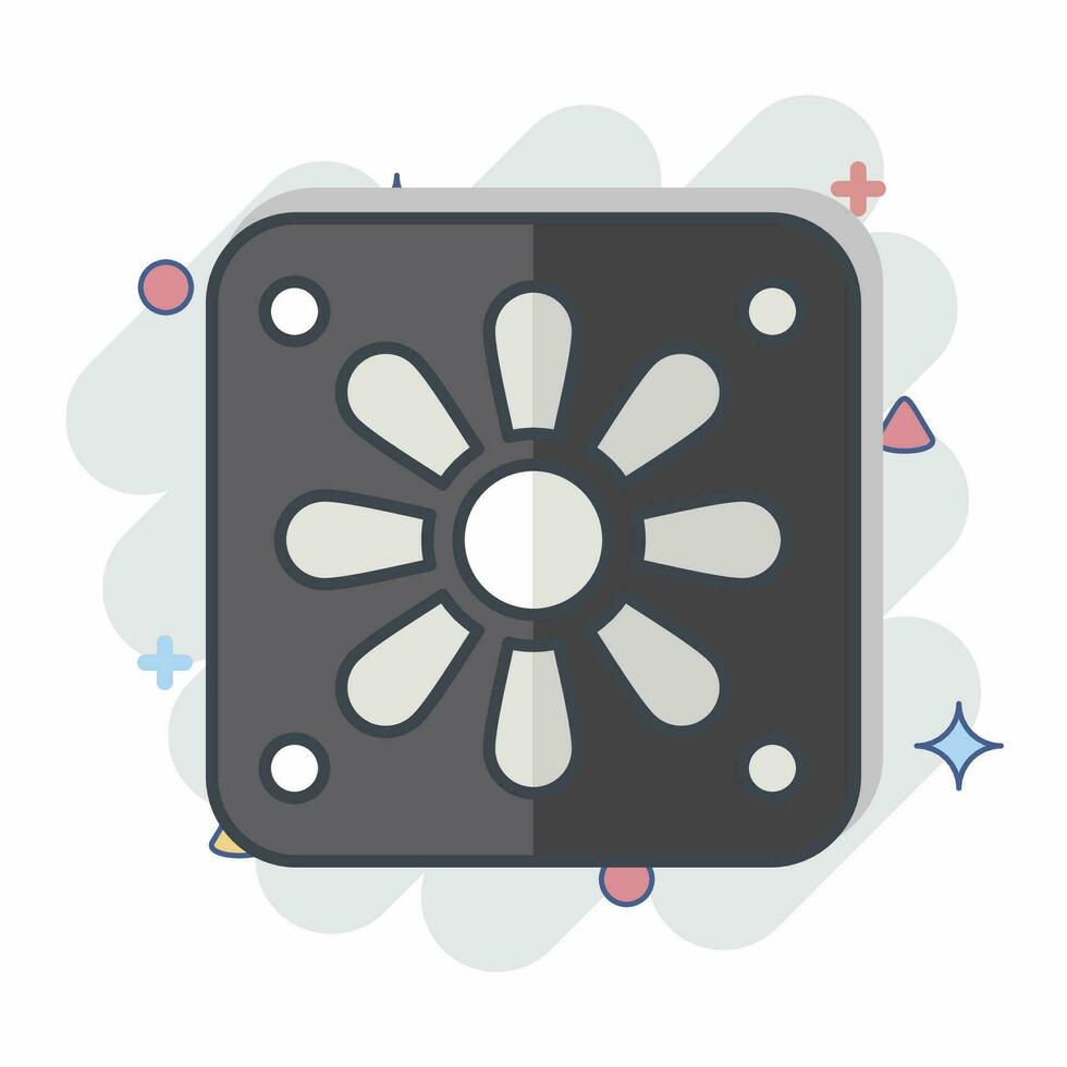 Icon Cooler. related to Computer symbol. comic style. simple design editable. simple illustration vector