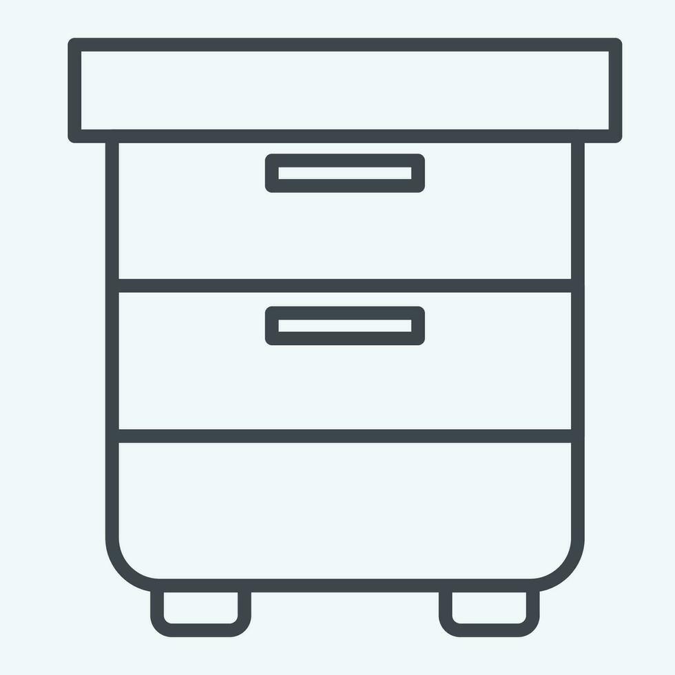 Icon Cabinet. related to Computer symbol. line style. simple design editable. simple illustration vector