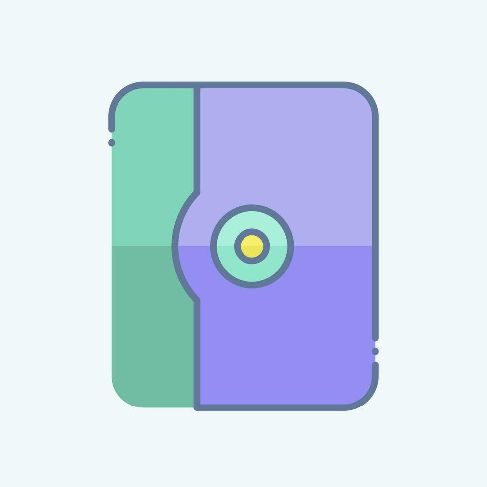 Icon Tablet Case. related to Computer symbol. doodle style. simple design editable. simple illustration vector