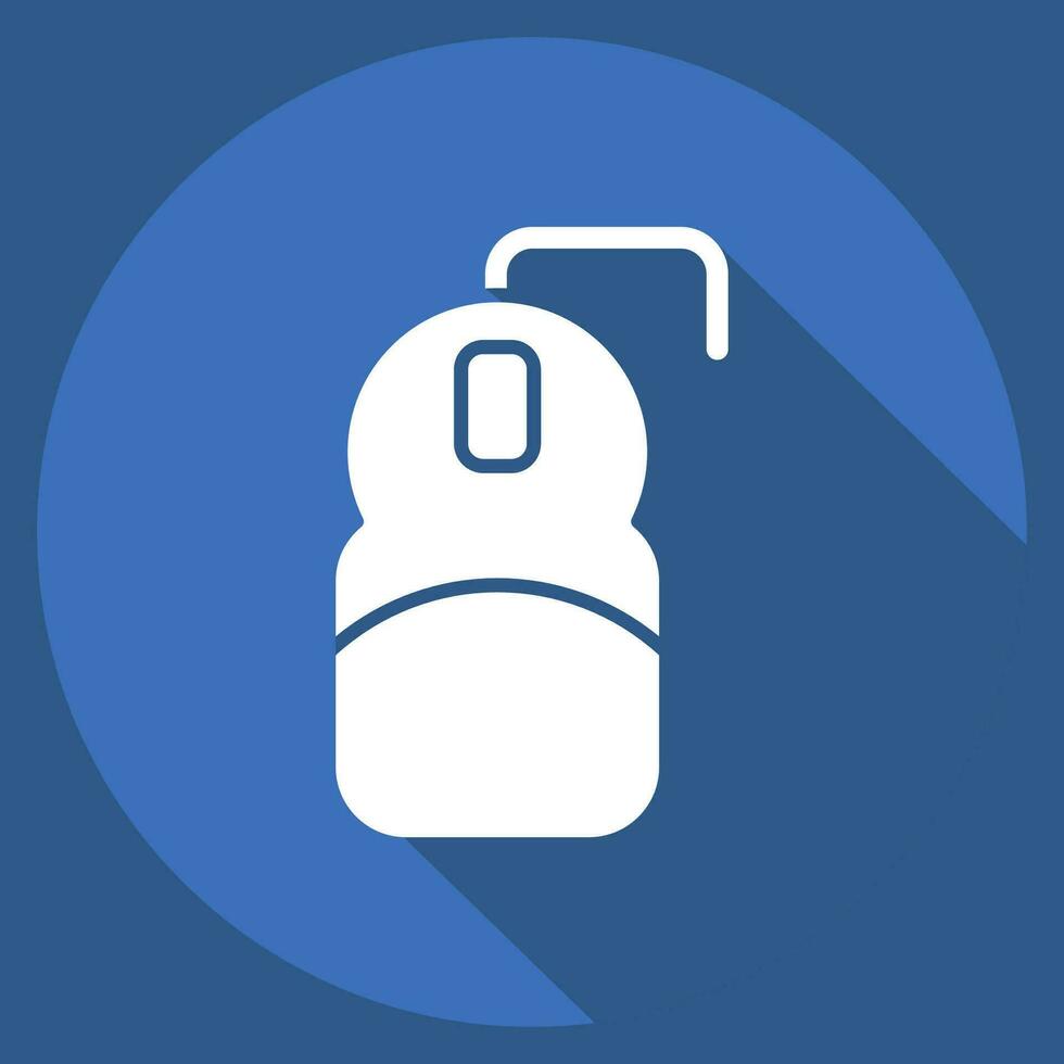 Icon Mouse. related to Computer symbol. long shadow style. simple design editable. simple illustration vector