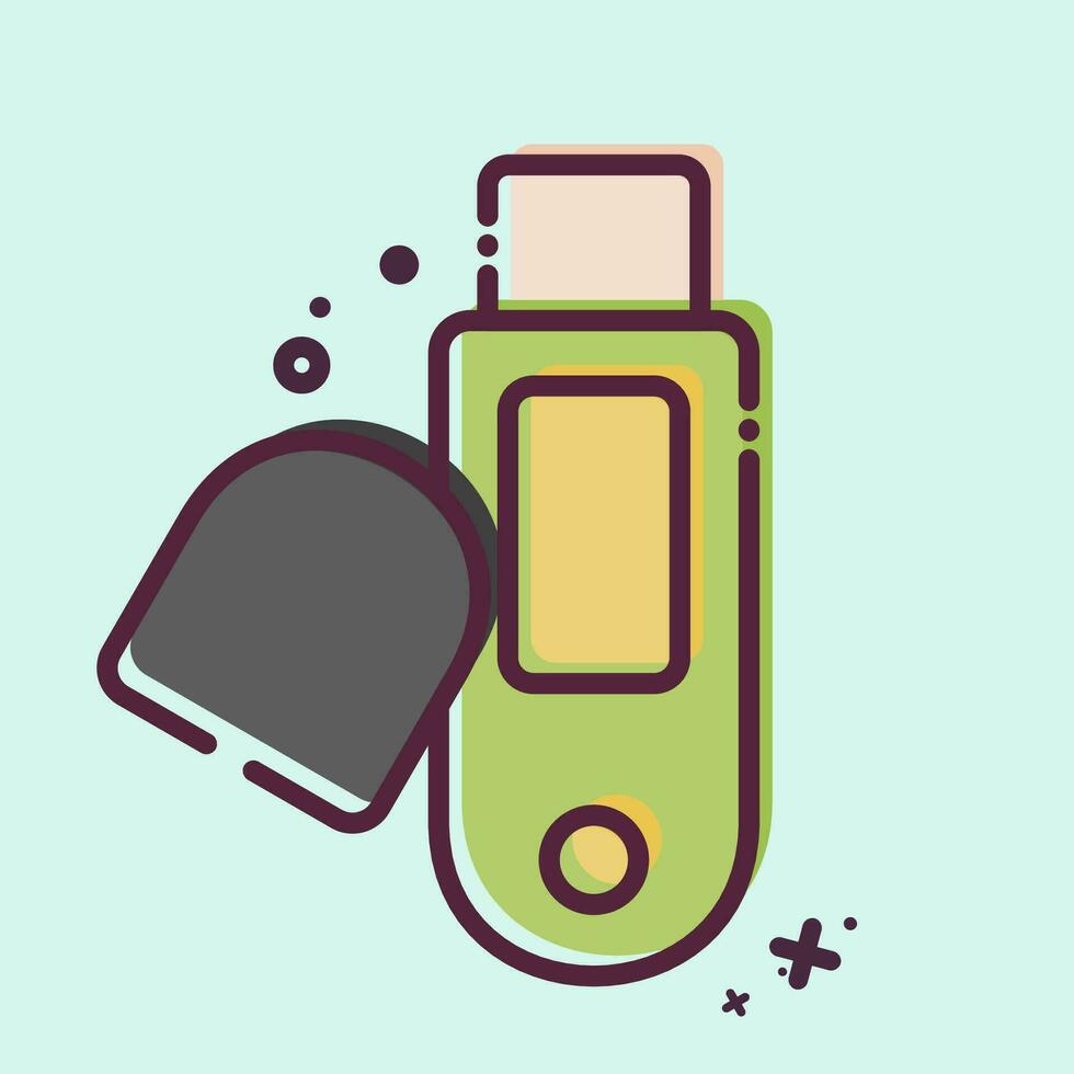 Icon Usb. related to Computer symbol. MBE style. simple design editable. simple illustration vector