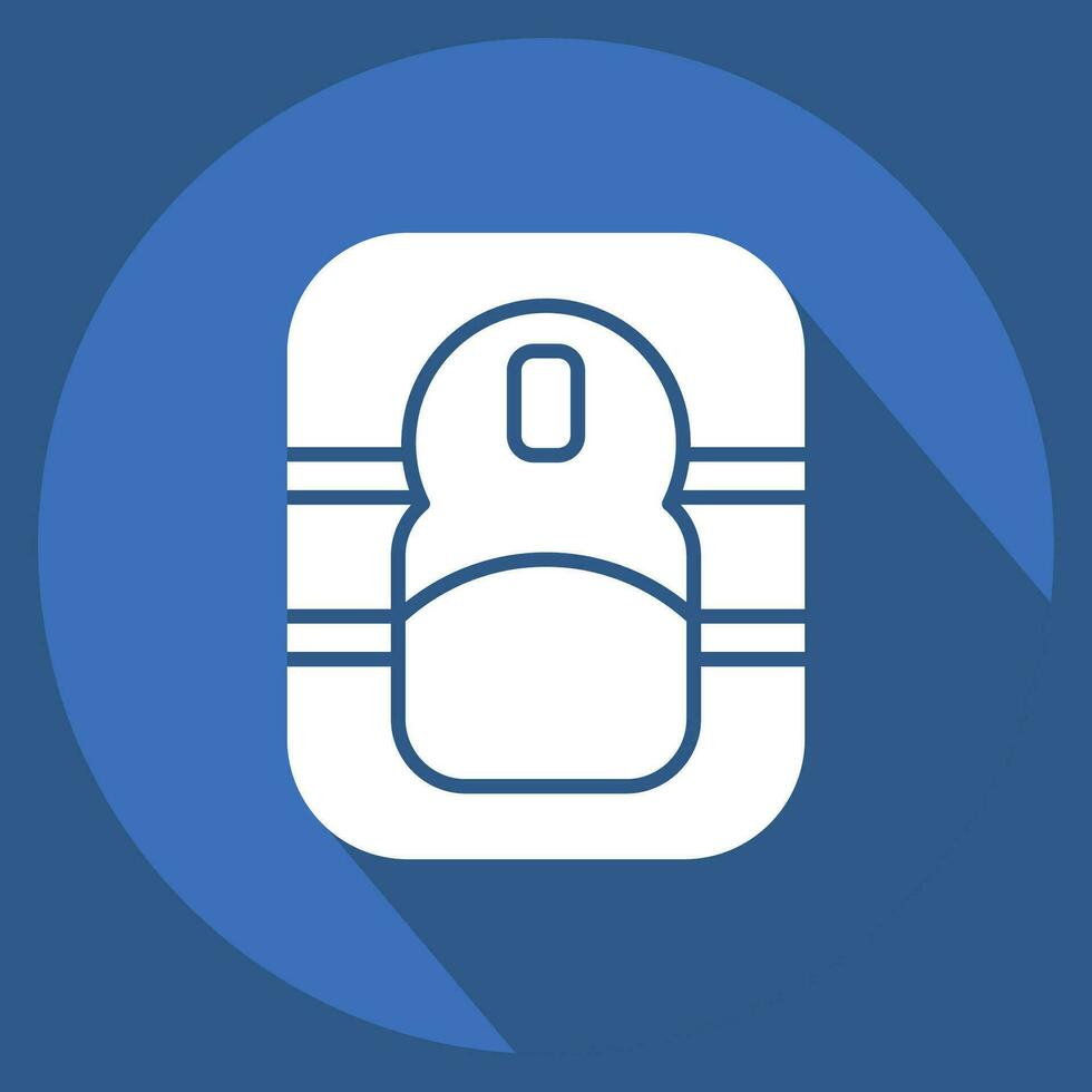 Icon Mouse Pad. related to Computer symbol. long shadow style. simple design editable. simple illustration vector