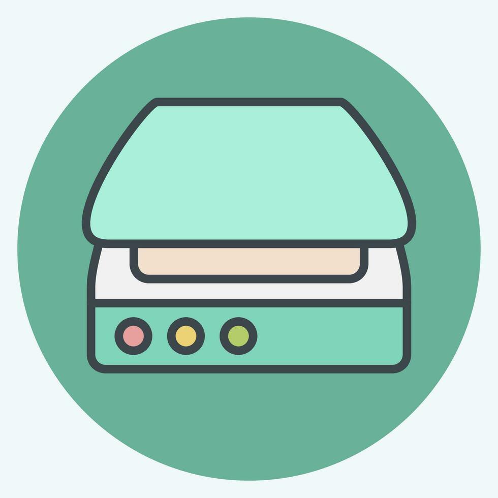 Icon Scanner. related to Computer symbol. color mate style. simple design editable. simple illustration vector