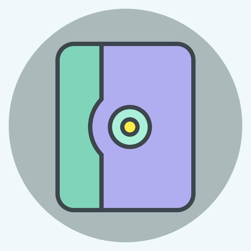 Icon Tablet Case. related to Computer symbol. color mate style. simple design editable. simple illustration vector