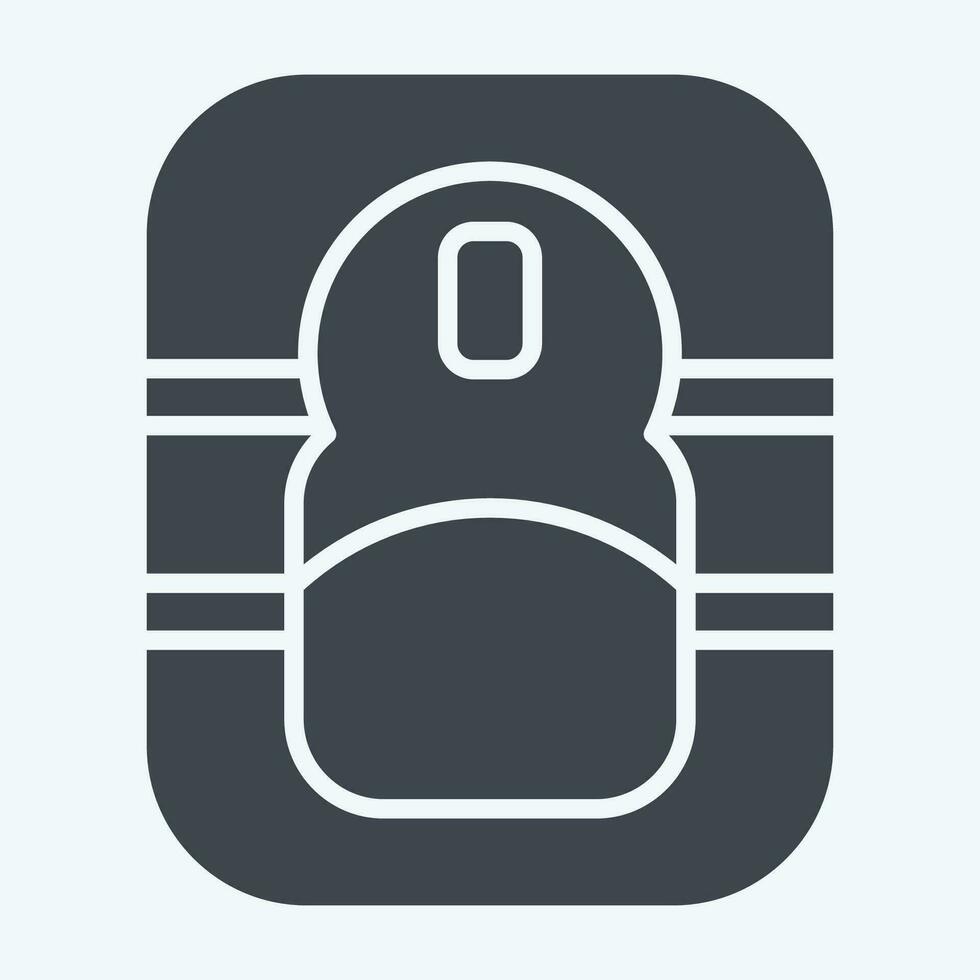 Icon Mouse Pad. related to Computer symbol. glyph style. simple design editable. simple illustration vector