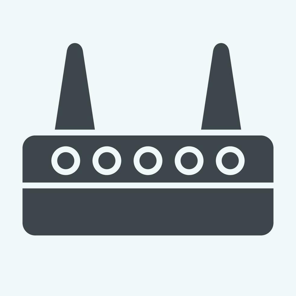 Icon Modem. related to Computer symbol. glyph style. simple design editable. simple illustration vector