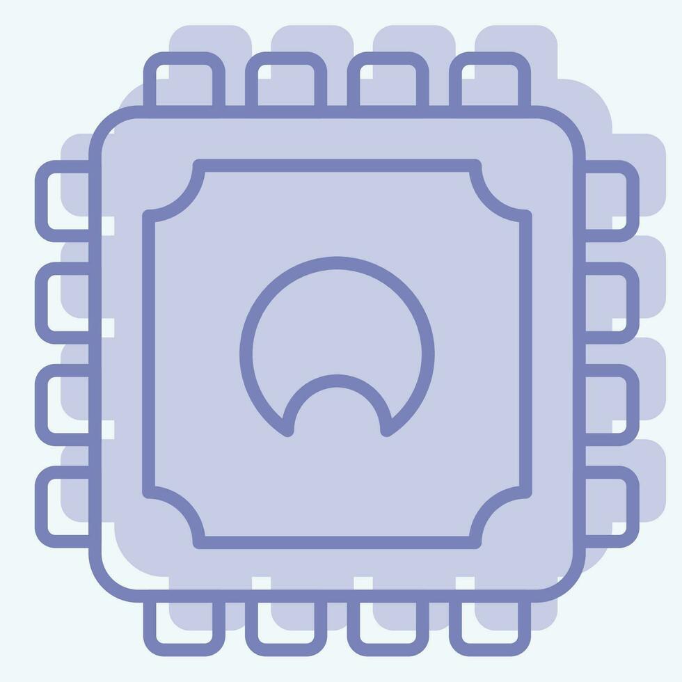 Icon Cpu. related to Computer symbol. two tone style. simple design editable. simple illustration vector