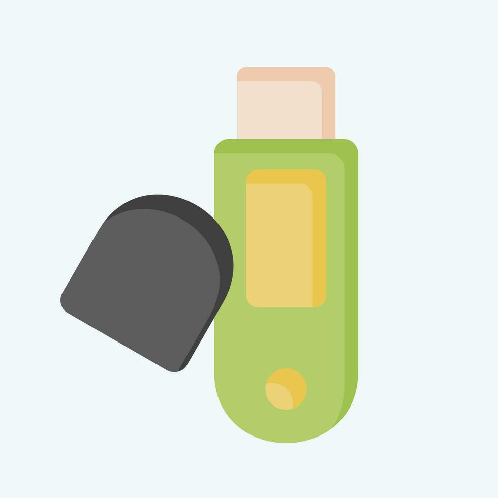 Icon Usb. related to Computer symbol. flat style. simple design editable. simple illustration vector