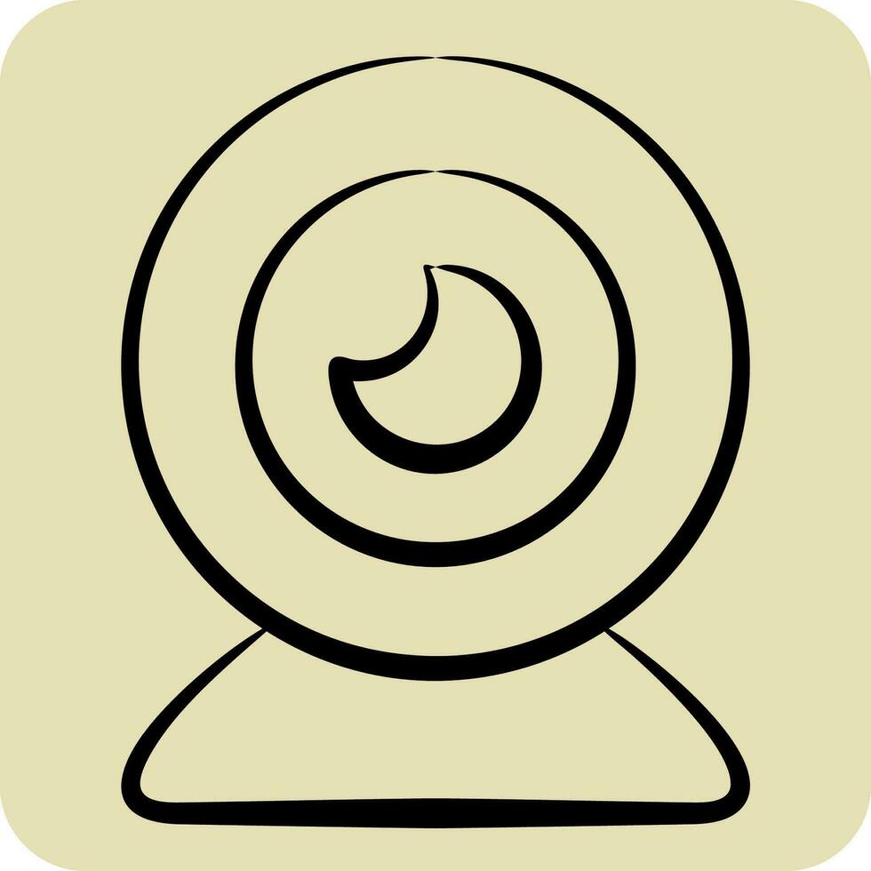Icon Webcam. related to Computer symbol. hand drawn style. simple design editable. simple illustration vector