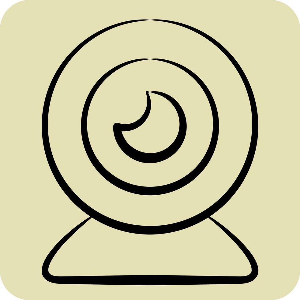 Icon Webcam. related to Computer symbol. hand drawn style. simple design editable. simple illustration vector