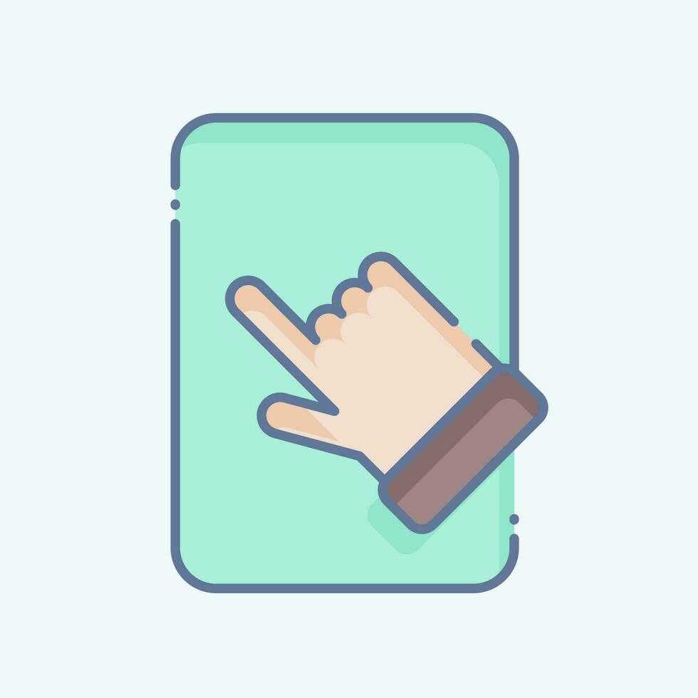 Icon Tablet Pad. related to Computer symbol. doodle style. simple design editable. simple illustration vector