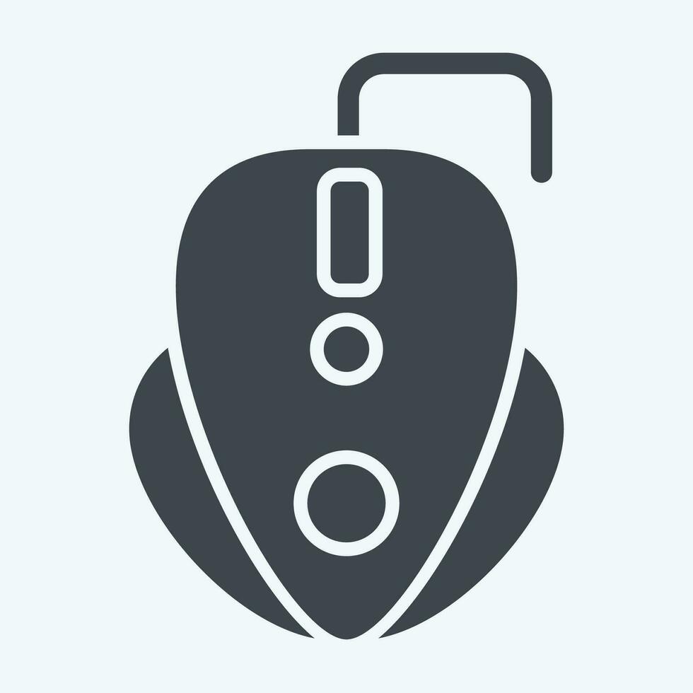 Icon Gaming Mouse. related to Computer symbol. glyph style. simple design editable. simple illustration vector