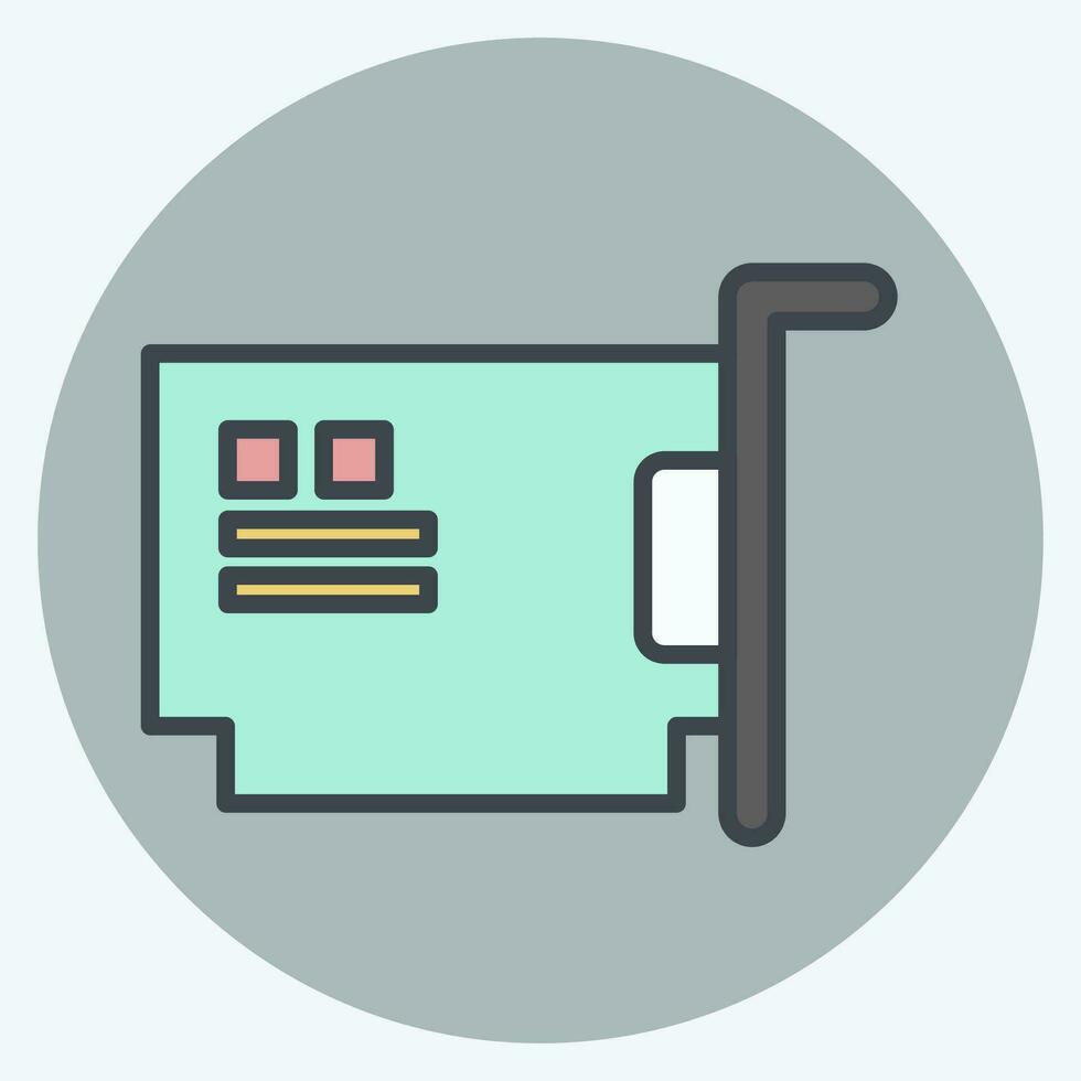 Icon Hardware. related to Computer symbol. color mate style. simple design editable. simple illustration vector