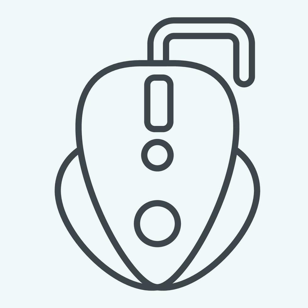 Icon Gaming Mouse. related to Computer symbol. line style. simple design editable. simple illustration vector