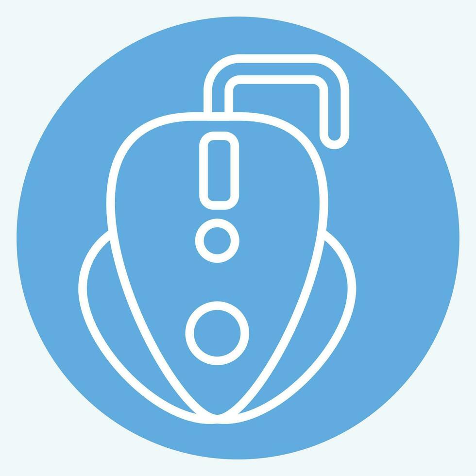 Icon Gaming Mouse. related to Computer symbol. blue eyes style. simple design editable. simple illustration vector