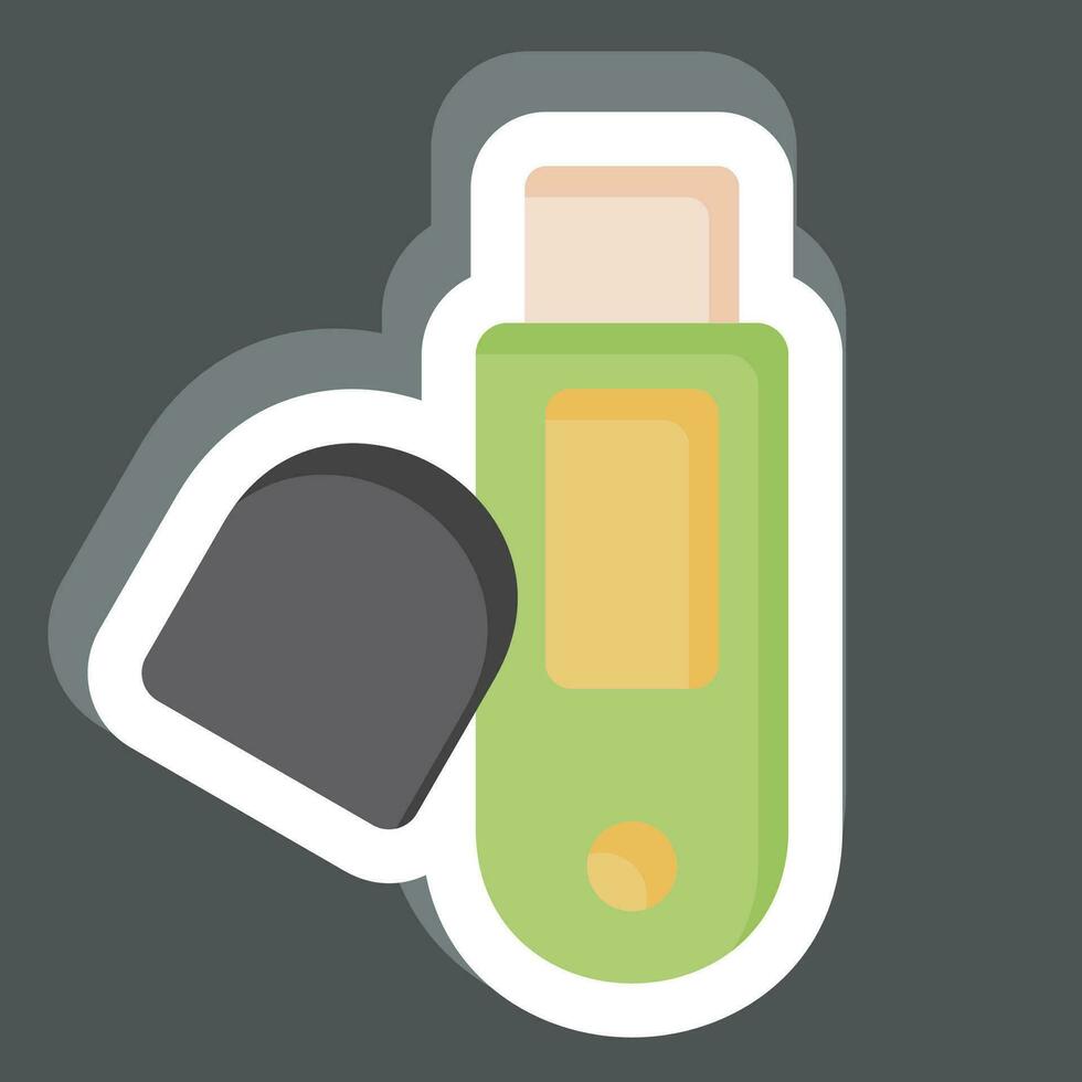 Sticker Usb. related to Computer symbol. simple design editable. simple illustration vector