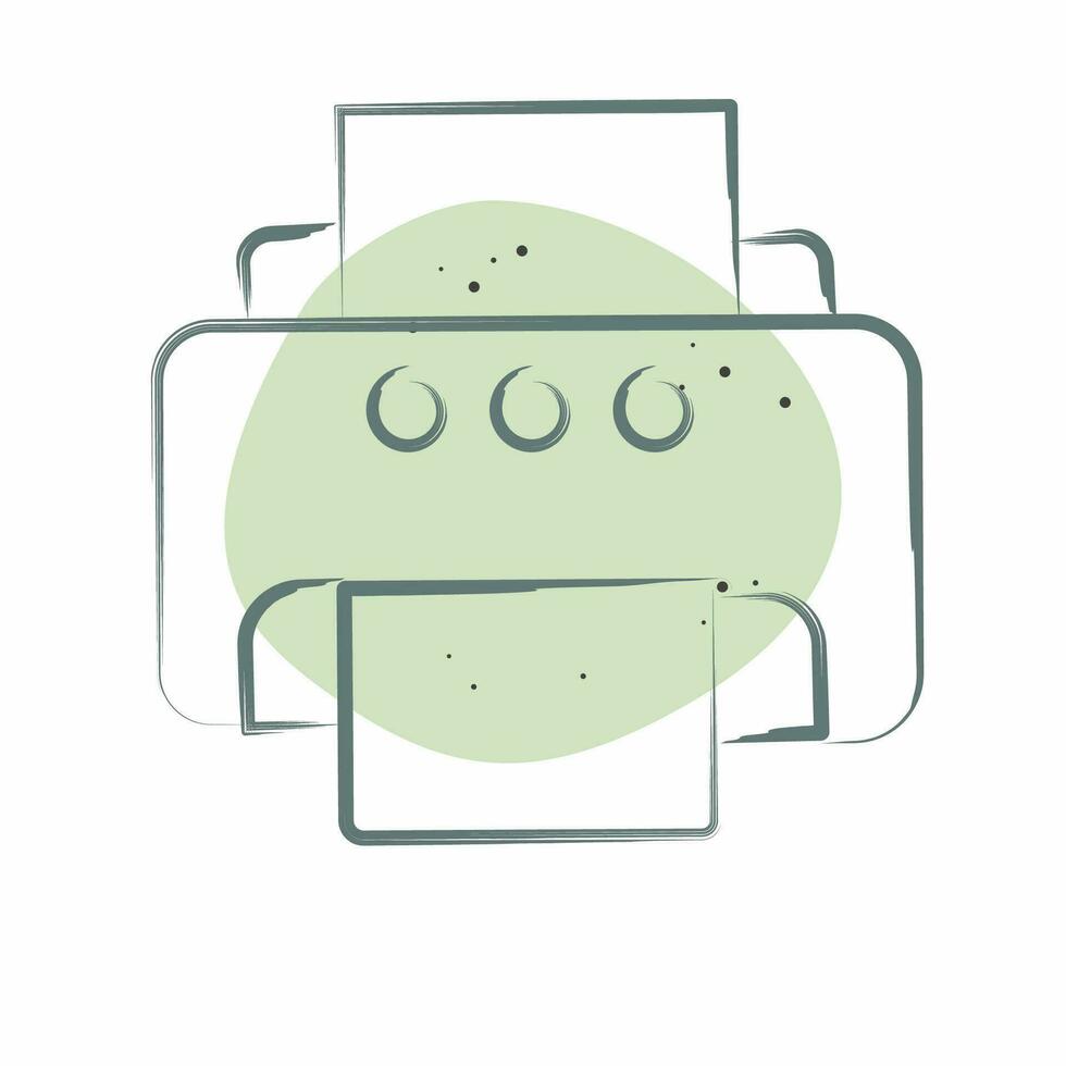 Icon Printer. related to Computer symbol. Color Spot Style. simple design editable. simple illustration vector