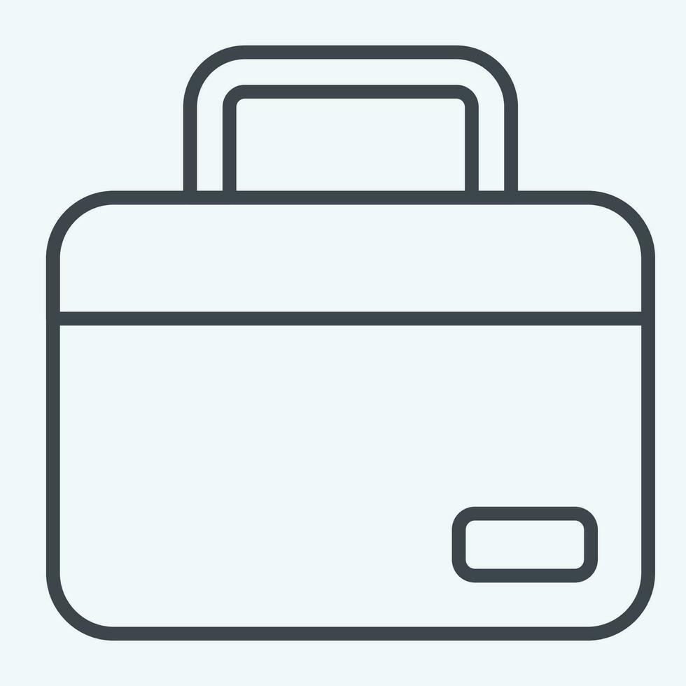 Icon Laptop Bag. related to Computer symbol. line style. simple design editable. simple illustration vector
