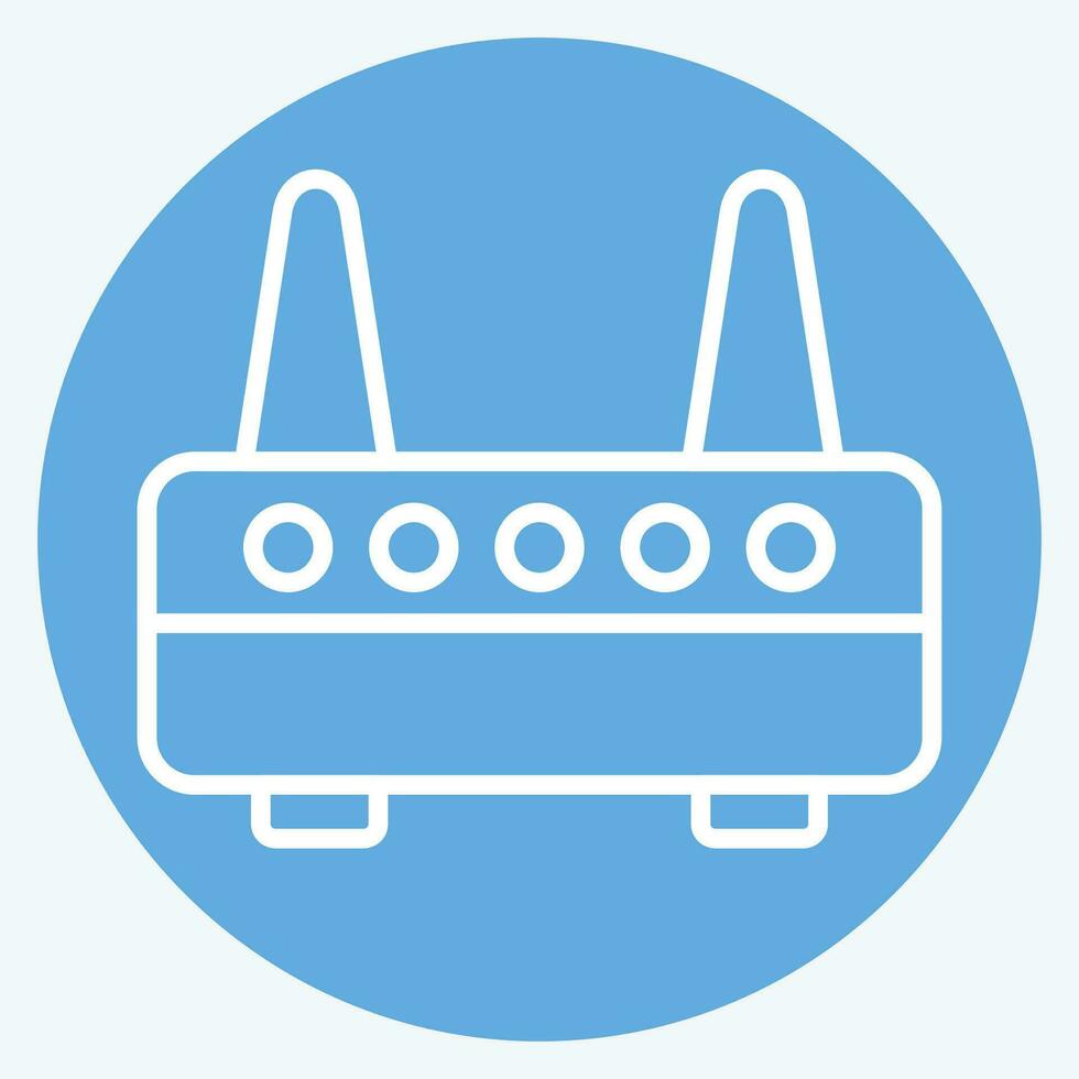 Icon Modem. related to Computer symbol. blue eyes style. simple design editable. simple illustration vector