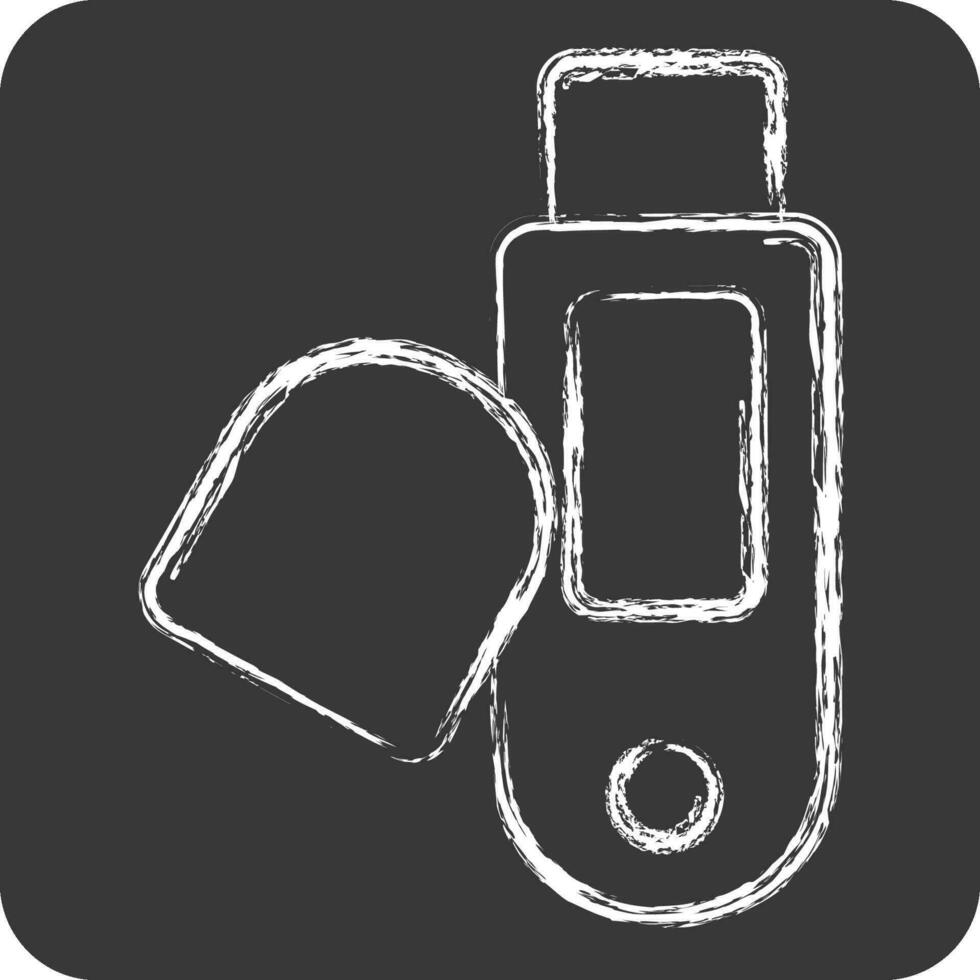 Icon Usb. related to Computer symbol. chalk Style. simple design editable. simple illustration vector